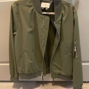 7 For All Mankind Olive Green Bomber - L